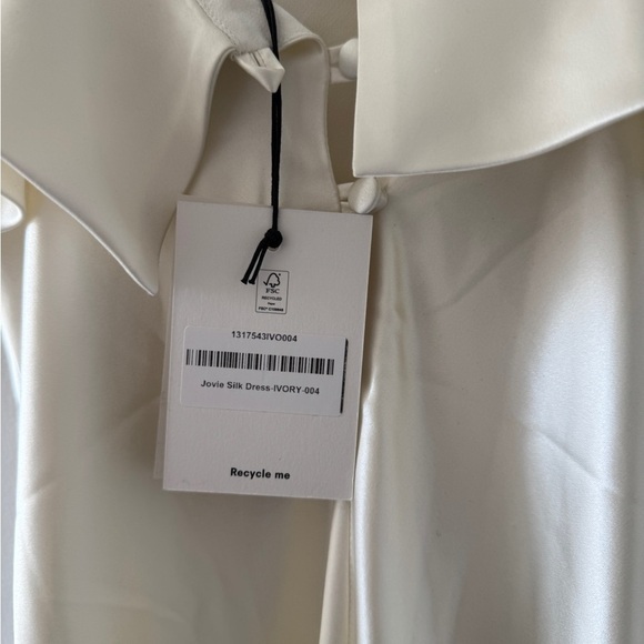 REFORMATION NWT Jovie Silk Ivory Dress - Picture 13 of 13